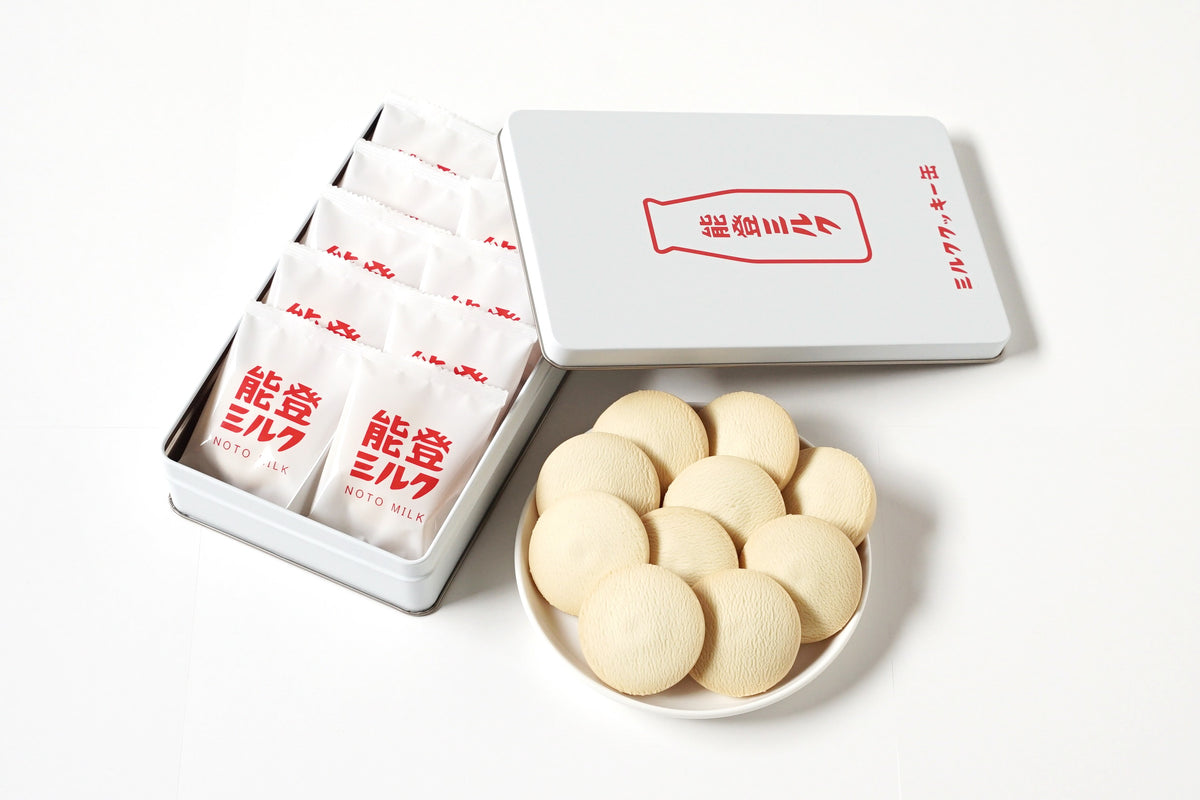 石川県 能登ミルク 能登ミルククッキー缶 個包装 10枚入り
